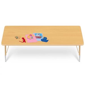 Table rectangulaire ajustable basse de 24 po x 48 po