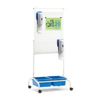 Deluxe Chart Stand Sanitizer Station - Dispensers Included