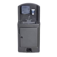 Évier portatif à eau chaude avec distributeur de serviettes et de savon