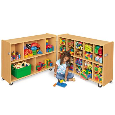 Heavy-Duty Fold & Roll Cubby Unit