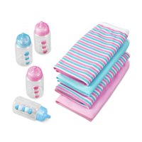 Couvertures et biberons pour poupées bébé