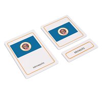 Flags Of North America 3 Part Cards (Plastic & Cut)