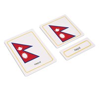 Flags Of Asia 3 Part Cards (Plastic & Cut)