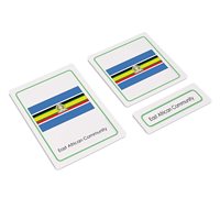 Flags Of Africa 3 Part Cards (Plastic & Cut)