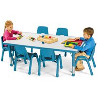 30" x 60" Rectangular Kids Colours™ Table - Blue