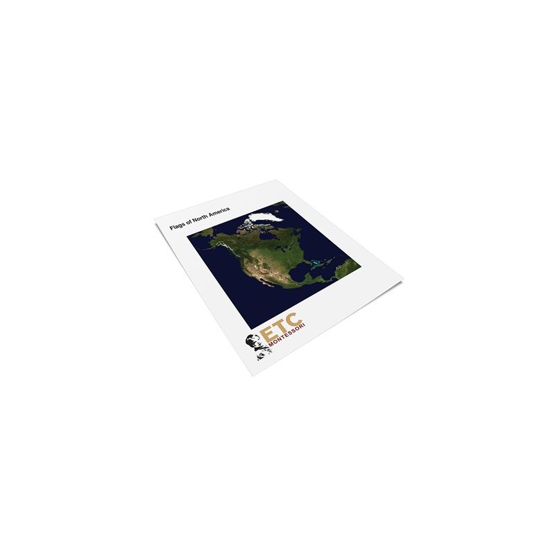 D- Flags of North America Nomenclature Card Stock