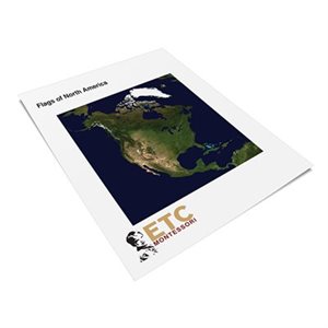 D- Flags of North America Nomenclature Card Stock