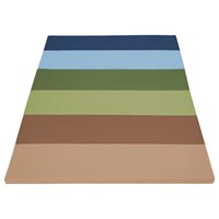 SoftScape 4X6 Rainbow Runway Tumbling Mat - Earthtone