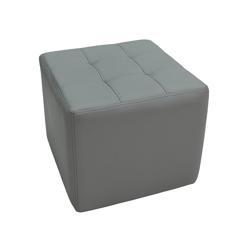 Tufted Square Ottoman 16"H - Grey