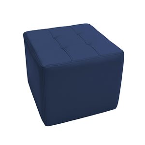 Ottoman carré capitonné 16"H - Marine