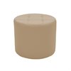 Ottoman rond capitonné 16"H - Sable
