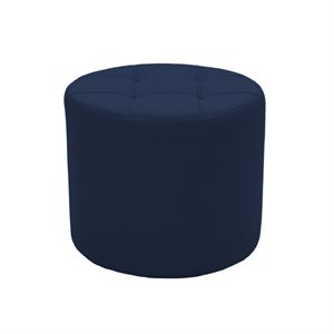 Tufted Round Ottoman 16"H - Navy