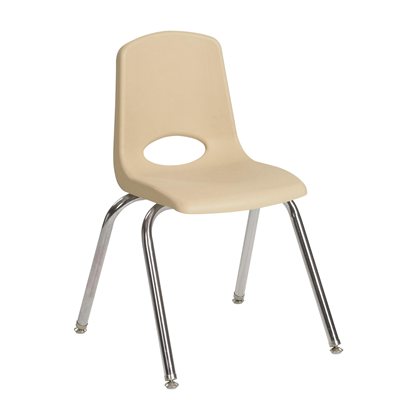 14" Classic School Stack Chair - Sand