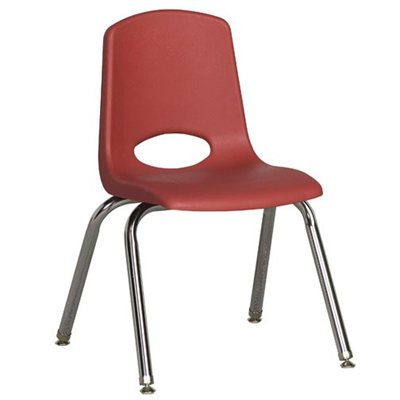 16" Classic School Stack Chair - Red