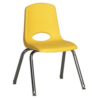 18" Classic School Stack Chair - Yellow