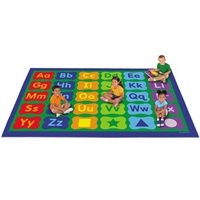 Learning Letters & Shapes Activity Carpet - 6' x 9'