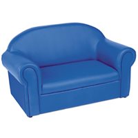 Easy-Clean Comfy Couch - Blue