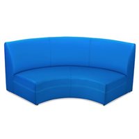 Comfy Curved Couch - Blue