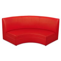 Comfy Curved Couch - Red