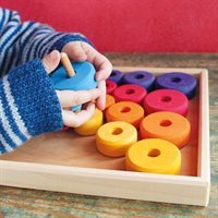 Grimms Thread Game In A Wooden Frame -19pcs