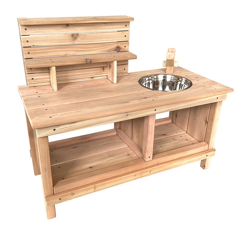 Cedar Kitchen with Shelf - 24"H x 35"W x 16.25"D