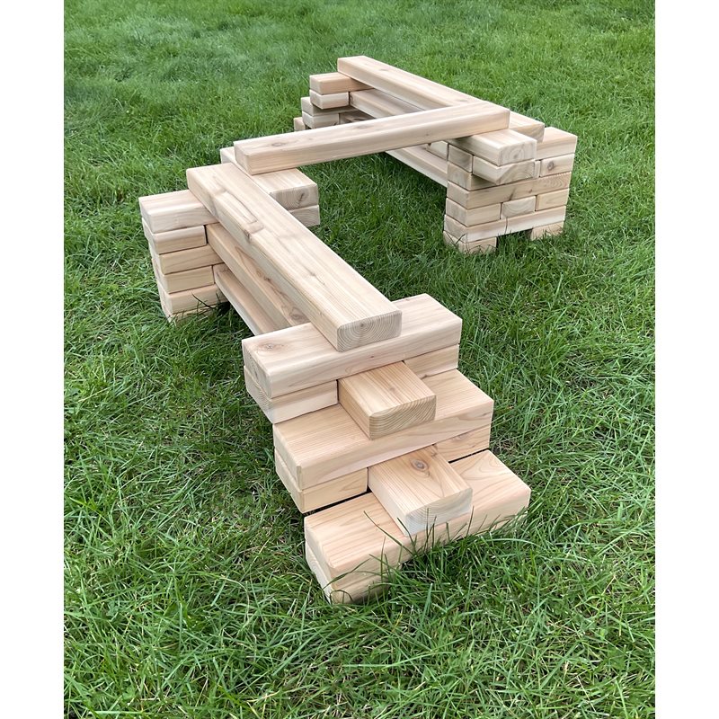 Cedar Stacking Balance Beams - Set of 8