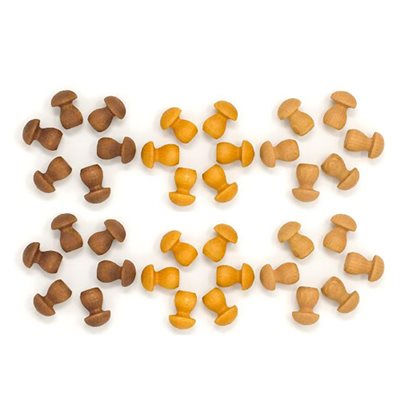 Mini Champignons Mandala en Bois - 36 Pièces Mini Champignons Mandala en Bois - 36 Pièces