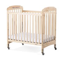 Lit de bébé à côté fixe Compact Serenity avec planche de matelas ajustable - à lattes