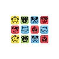 Magnetic Whiteboard Student Erasers - Animals Set of 12