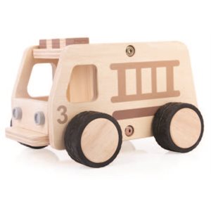 Camion de pompier en bois