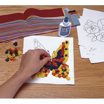 Lot de 12 mouchoirs en papier Collage