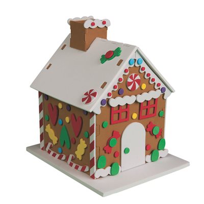 Maison en pain d'épice en mousse - Paquet de 12