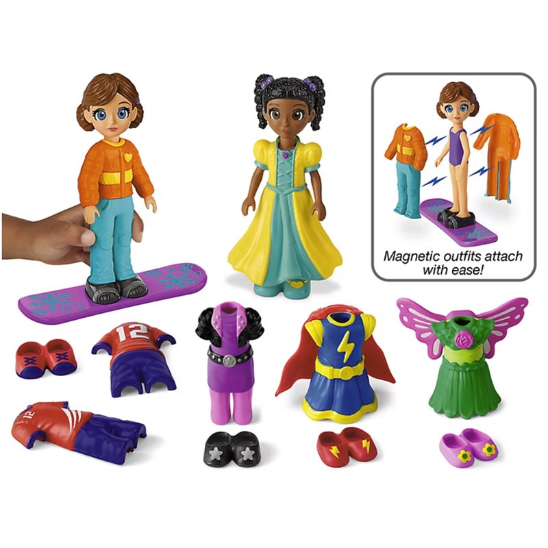 Robe magnétique et poupées de jeu
