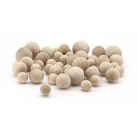 Assorted Wood Balls - 48 pieces