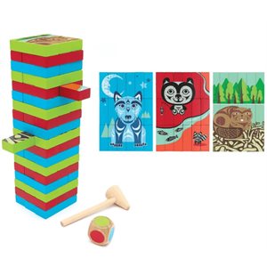 Ensemble de blocs de bois multi-jeux