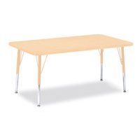 Berries Rectangle Activity Table - 30" X 48", 15" - 24"H - Prism Maple
