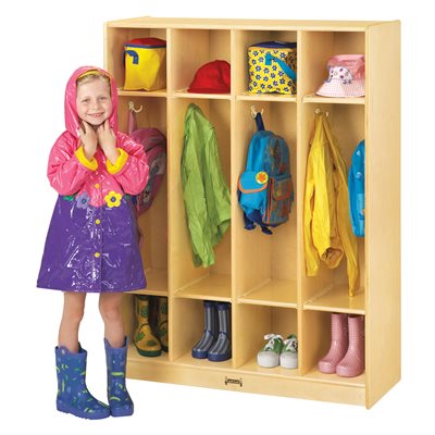 Jonti-Craft® Casier à manteaux à 4 sections