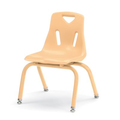 Chaise empilable Berries® avec pattes thermolaquées - 16" Ht - Camel