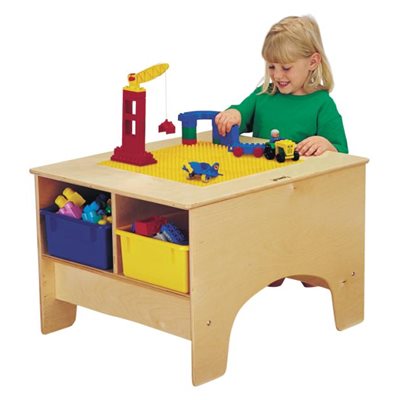 Jonti-Craft® KYDZ Building Table - Duplo® Compatible - with Clear Tubs