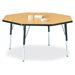 Berries® Octagon Activity Table - 48" X 48", 15" - 24" Ht - Classic Oak