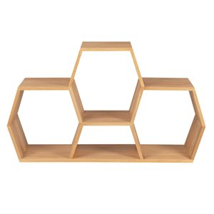 Natura Honeycomb Shelf - Oak - Low
