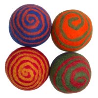 Spiral Wool Balls- set of 4
