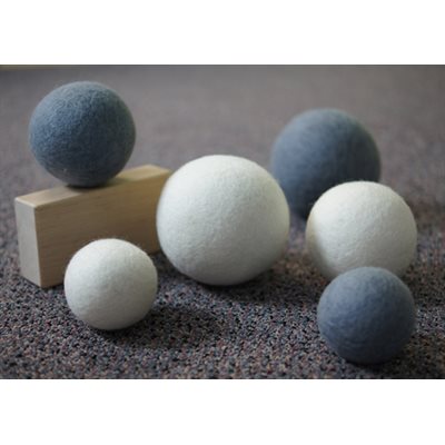 Wool Balls- Set of 6 - Neutral  Wool Balls- Set of 6 - Neutral