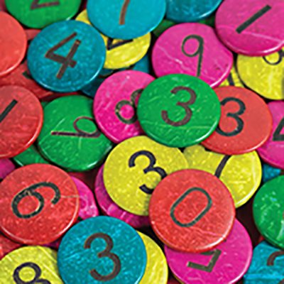 Chiffres Noix de Coco - Petit - 0-9 - Ensemble de 100 Chiffres Noix de Coco - Petit - 0-9 - Ensemble de 100