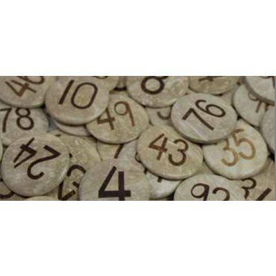 Chiffres Noix de Coco - Grands - 1-100 - Ensemble de 100