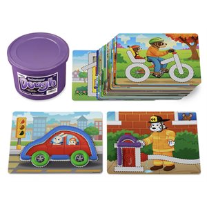 Complete-The-Scene Dough Mats - In the City