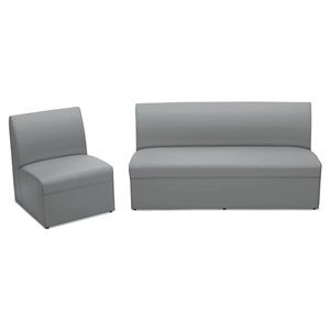 Flex-Space Cozy Work Space Bundle - Grey