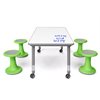 Flex-Space Write & Wipe Table & Wobble Chairs Bundle