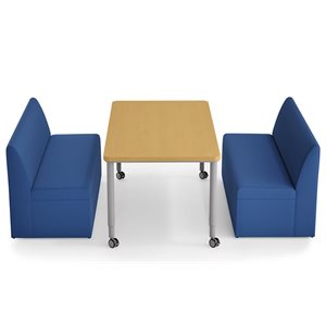 Modern Edge Couch & Table Zone - Midnight Blue