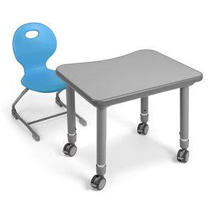 Ergo Bounce Chair and Desk Set - K-Gr. 2 - Blue